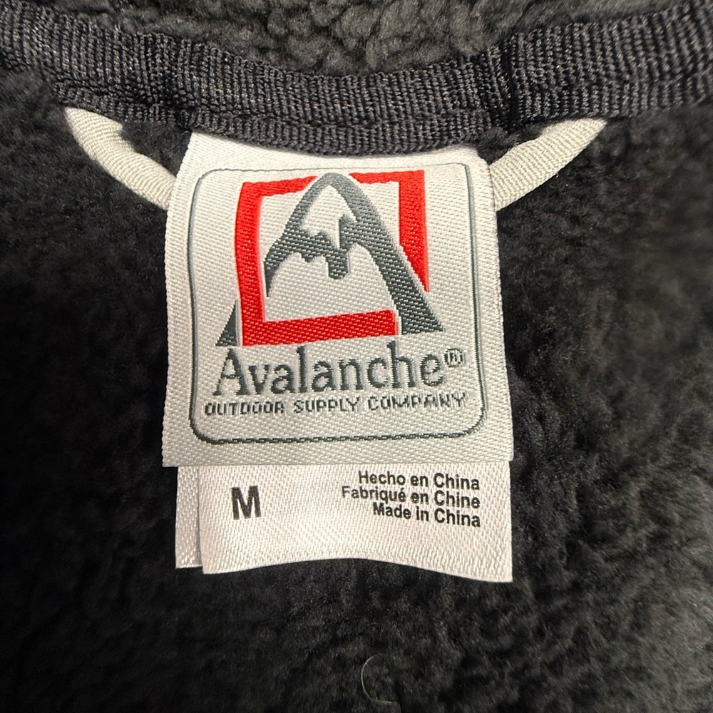 Avalanche Charcoal Fleece Jacket men’s size Medium - Picture 2 of 8